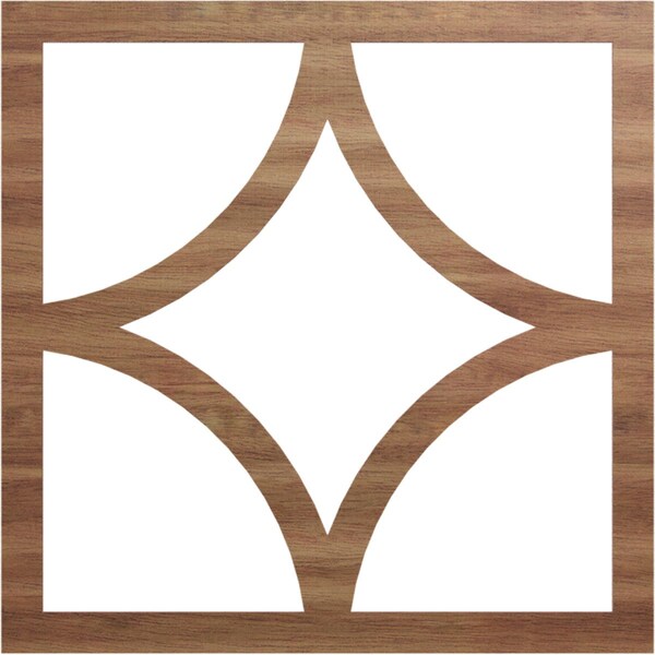 Ekena Millwork Statesman Wood Fretwork Pierced Ceiling Medallion, Walnut, 34"OD x 21 3/4"ID x 1/4"T CMWP34X34X0250STWA - main